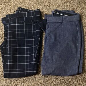 Banana Republic Plaid and Solid Pants Set